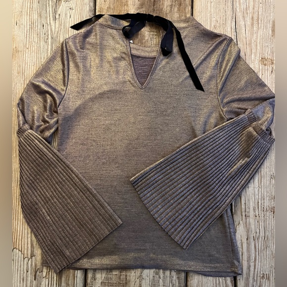 Soul Sanctuary Purple Sage Metallic Long Sleeve Top - Picture 2 of 8